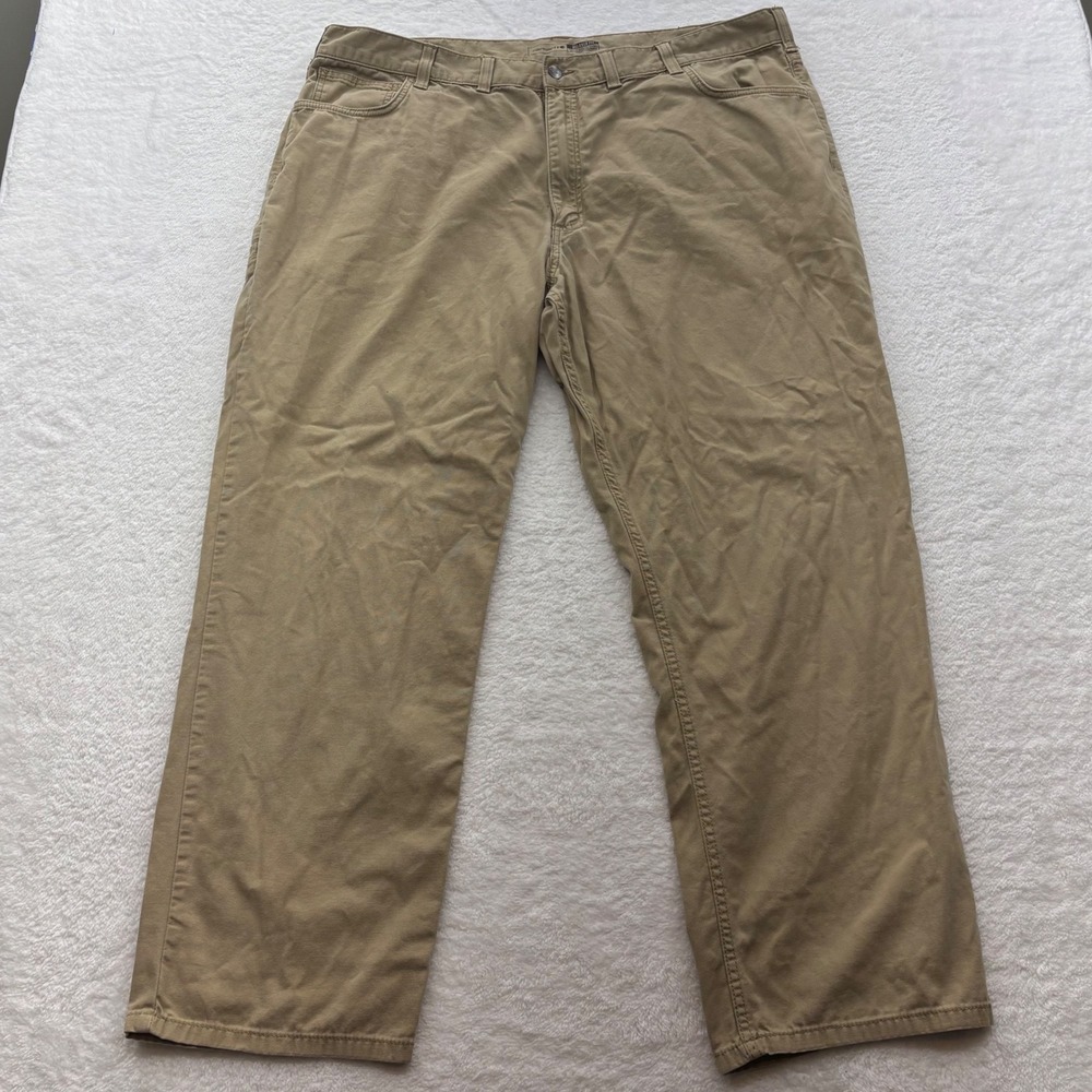 Carhartt Mens Rugged Flex Relaxed Fit Canvas 5-Pocket Work Pants Tan 44x32 C596